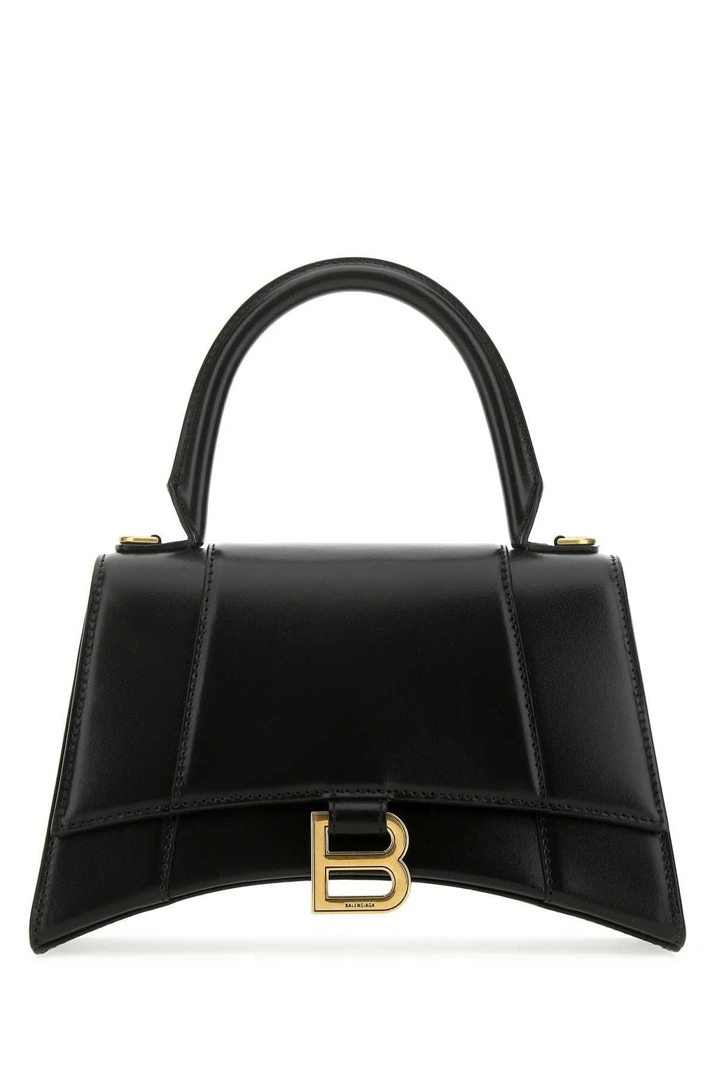 Balenciaga Women Black Leather Small Hourglass Handbag