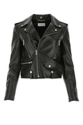 Saint Laurent Women Black Nappa Leather Jacket