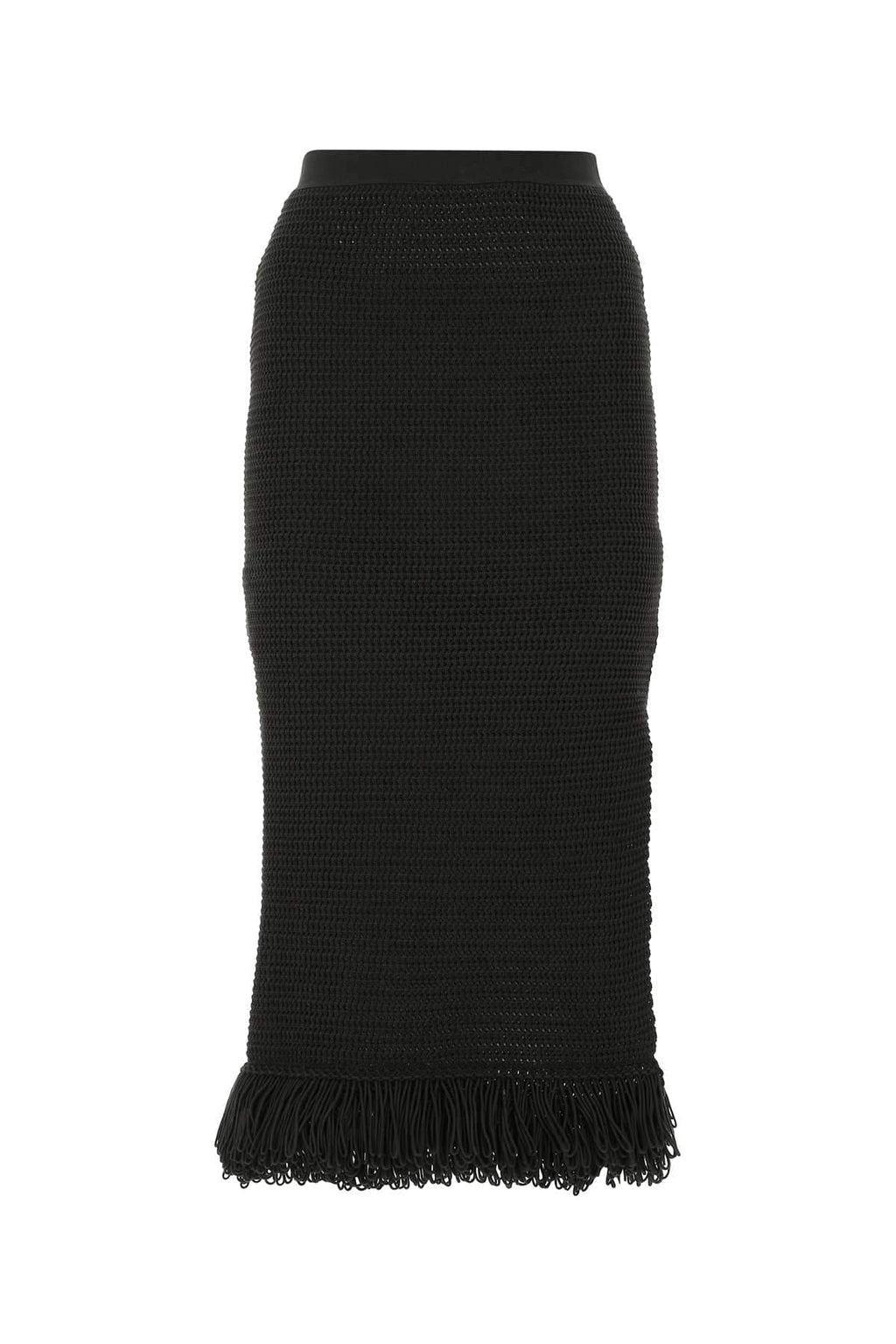 Bottega Veneta Women Dark Brown Cotton Skirt
