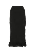 Bottega Veneta Women Dark Brown Cotton Skirt