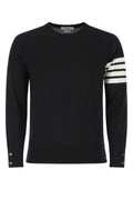 Thom Browne Men Midnight Blue Wool Sweater