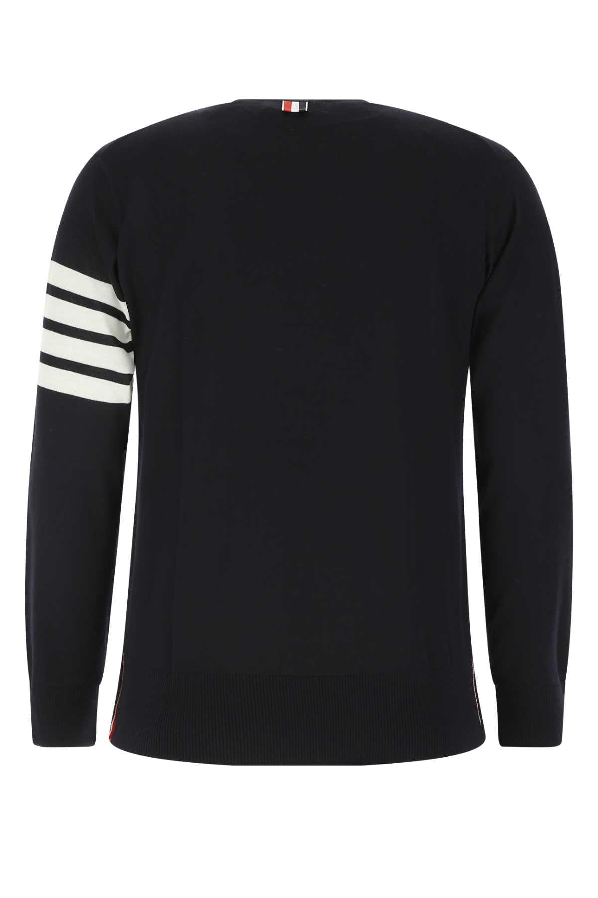 Thom Browne Men Midnight Blue Wool Sweater