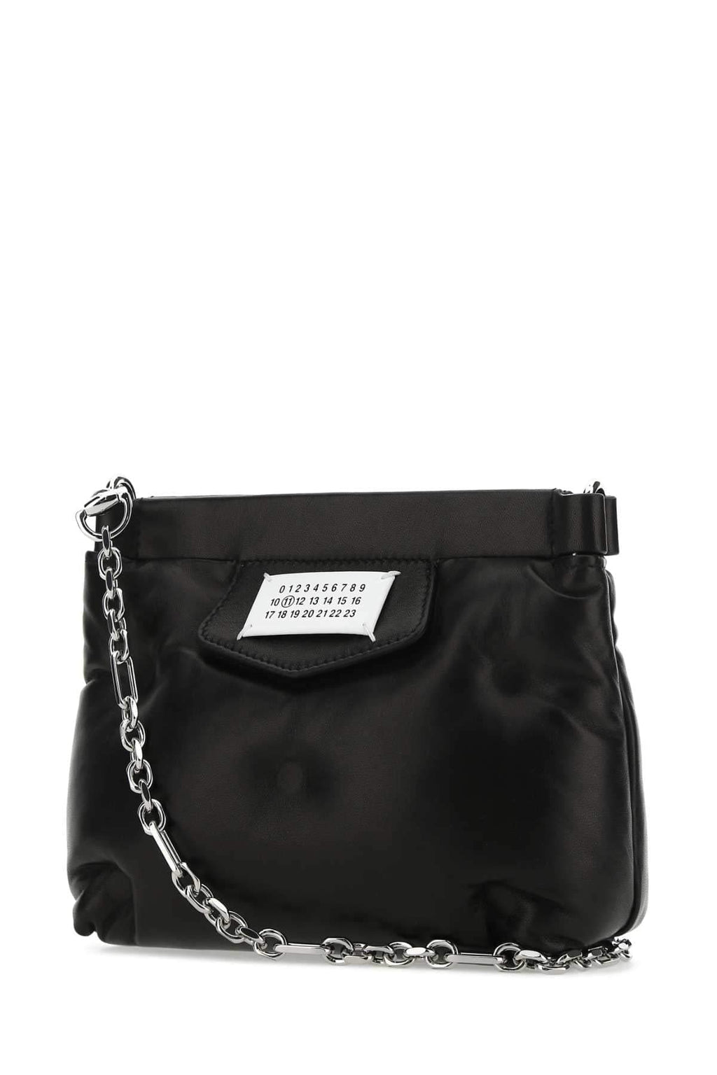 Maison Margiela Women Black Nappa Leather Glam Slam Red Carpet Clutch