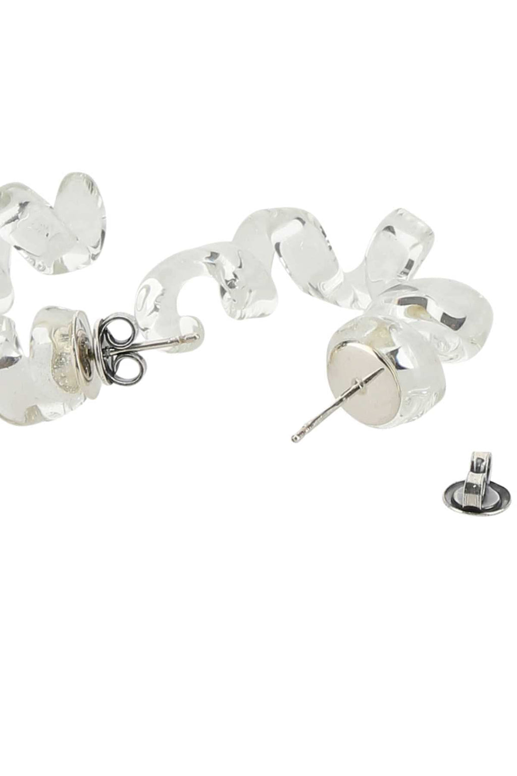 Bottega Veneta Women Transparent Glass Turn Earrings