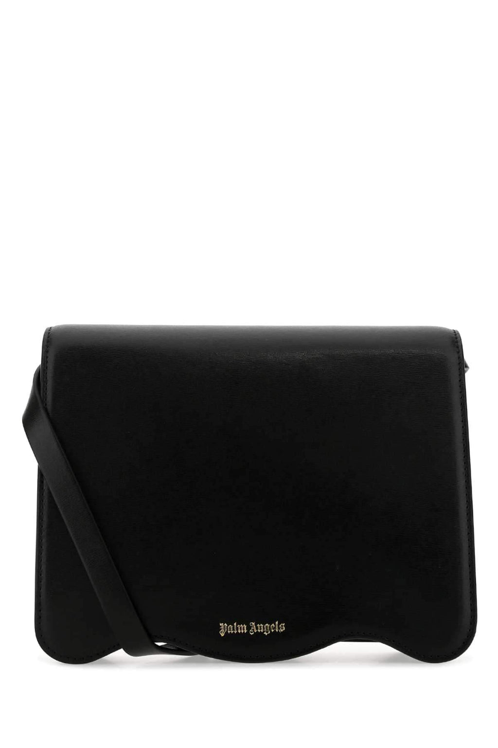Palm Angels Women Black Leather Palm Beach Crossbody Bag