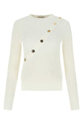 Alexander Mcqueen Women Ivory Stretch Viscose Sweater