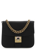 Maison Margiela Women Two-Tone Leather And Cotton New Lock Square Handbag