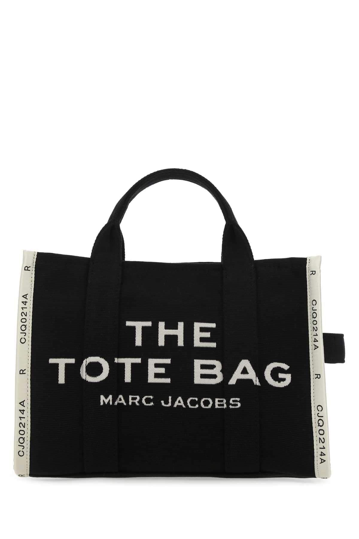 Marc Jacobs Women Black Canvas The Tote Shopping Bag