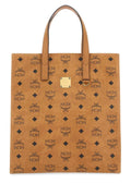 Mcm Women Printed Canvas Small Aren Shopping Bag