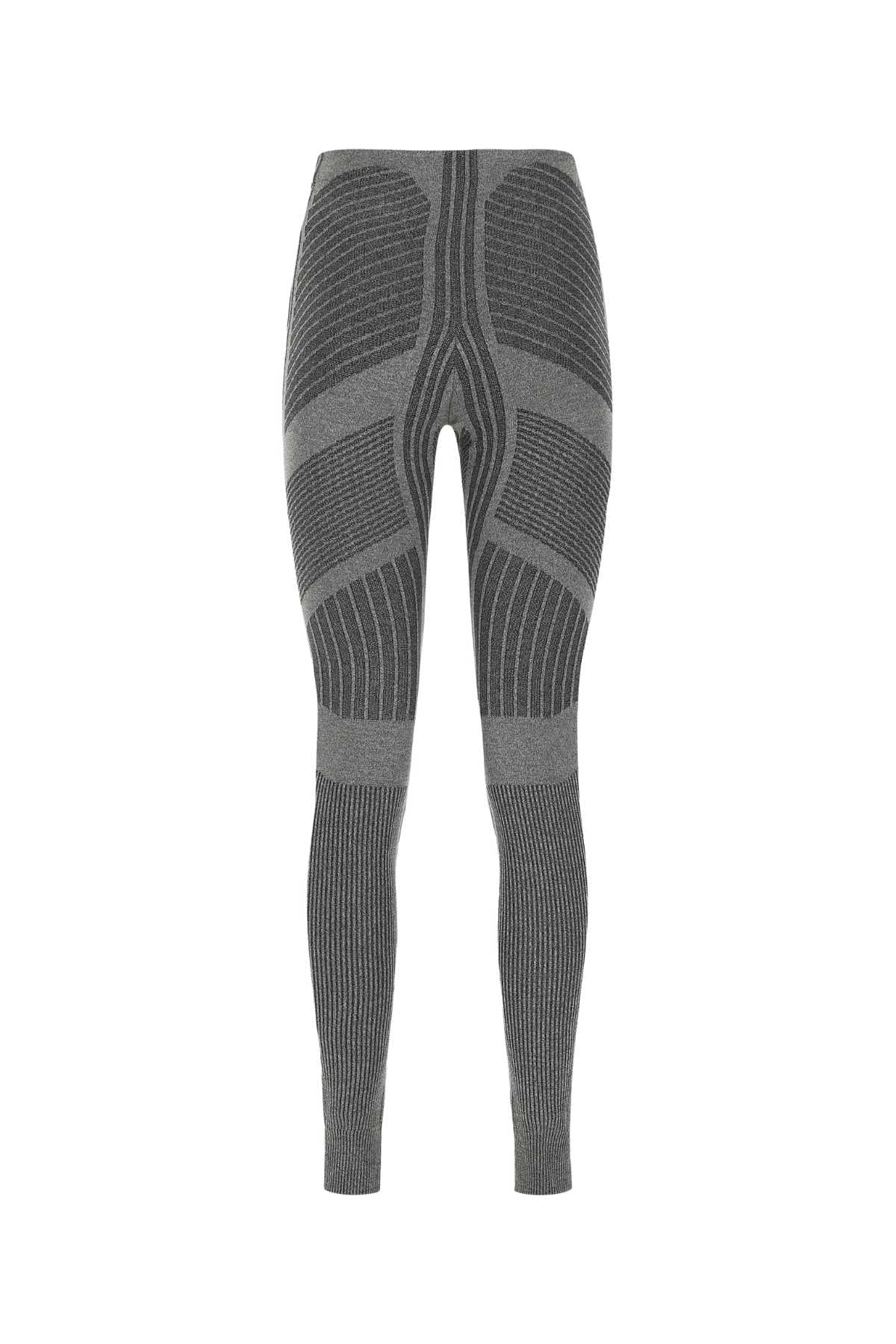 Prada Women Grey Stretch Polyester Blend Leggings