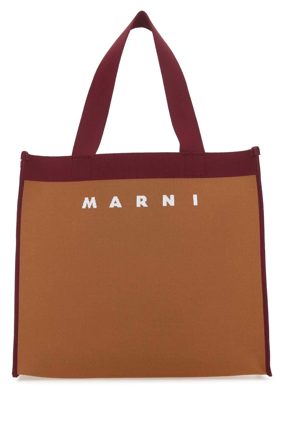Marni Women Two-Tone Fabric Medium Shopping Bag