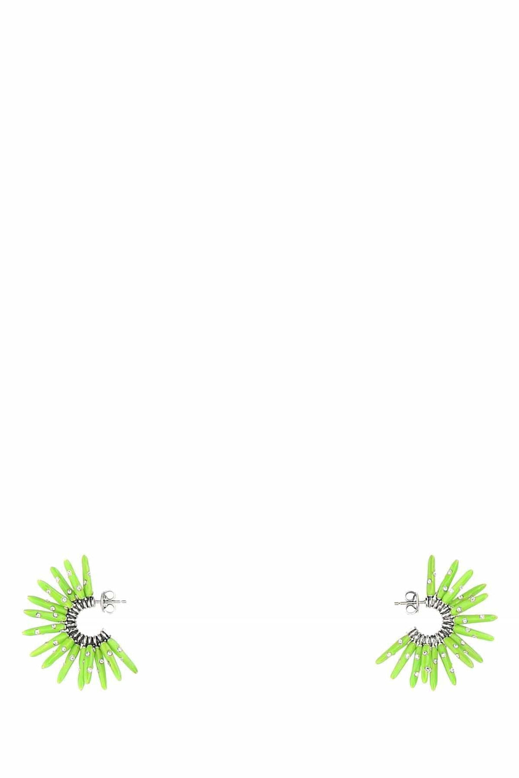 Bottega Veneta Women Acid Green 925 Silver Cone Earrings