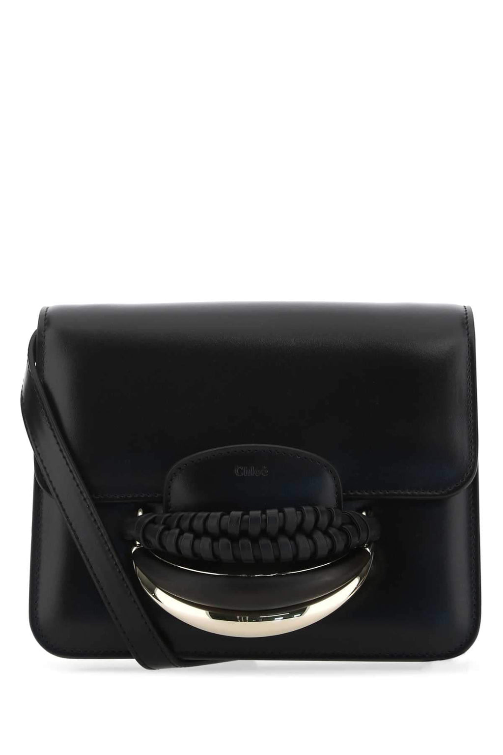 Chloe Women Black Leather Kattie Clutch