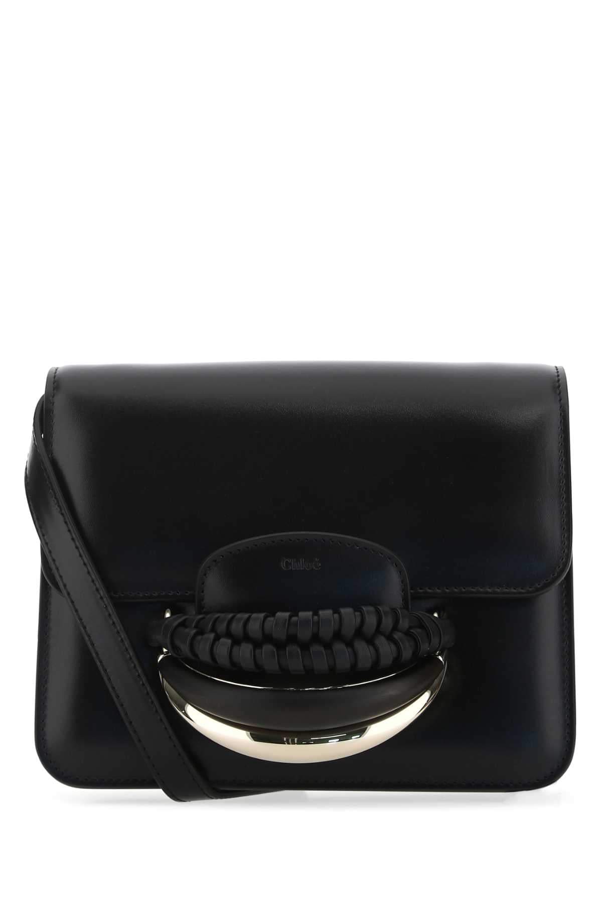 Chloe Women Black Leather Kattie Clutch
