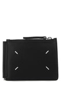 Maison Margiela Women Black Leather Card Holder