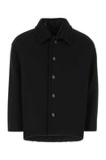 Valentino Garavani Men Black Wool Blend Coat