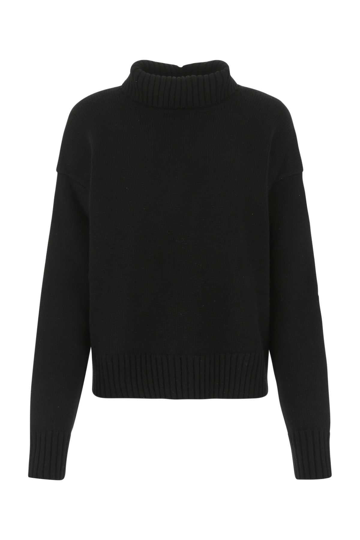Jil Sander Women Black Cashmere Blend Oversize Sweater