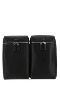 Prada Men Black Leather Backpack