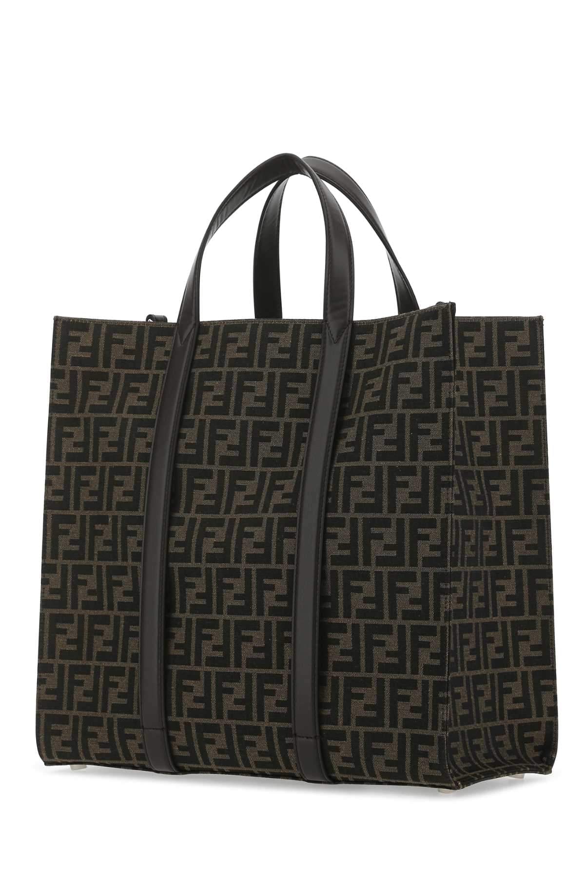 Fendi Men Embroidered Canvas Shopping Bag