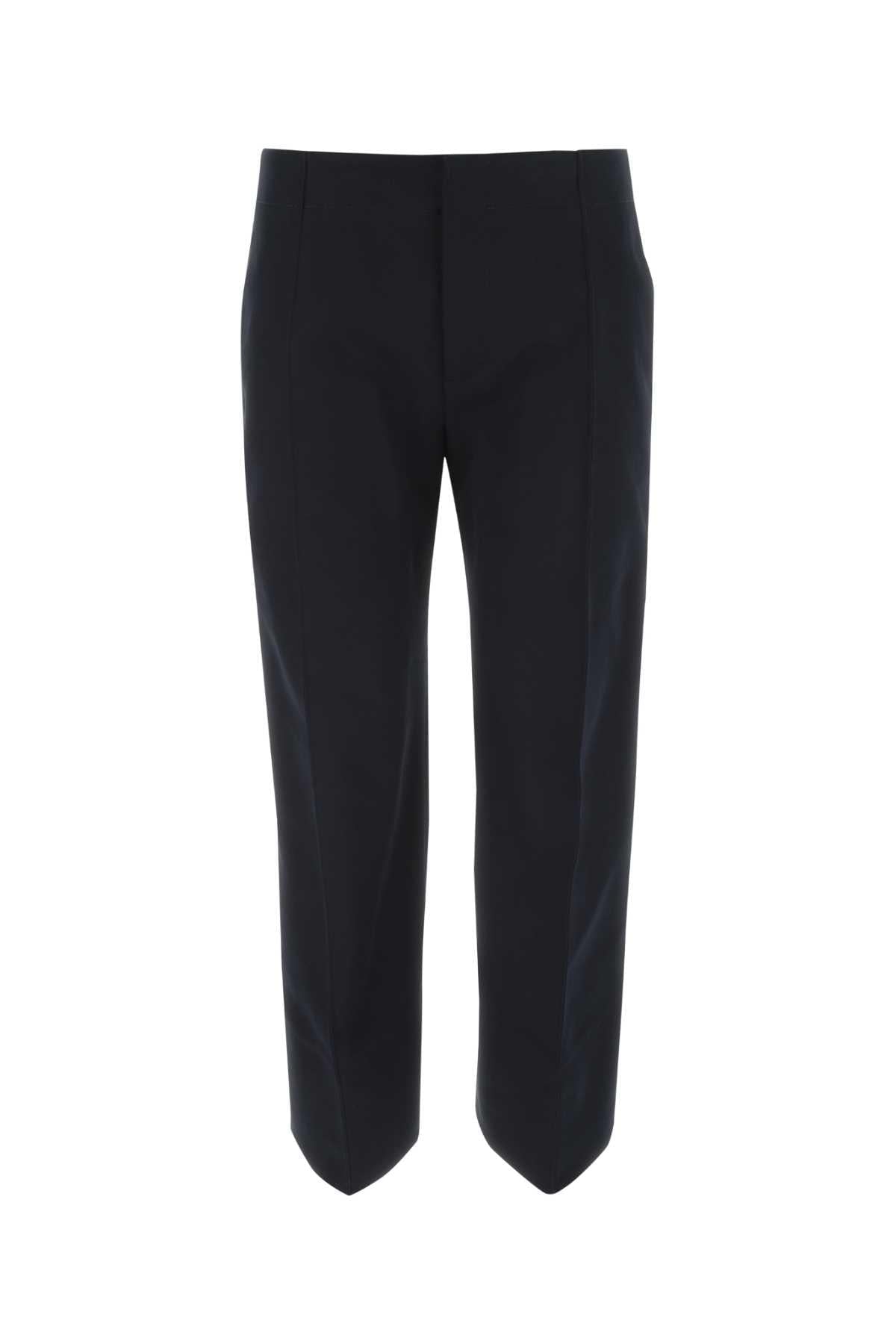 Bottega Veneta Women Midnight Blue Cotton Cropped Cut Pant