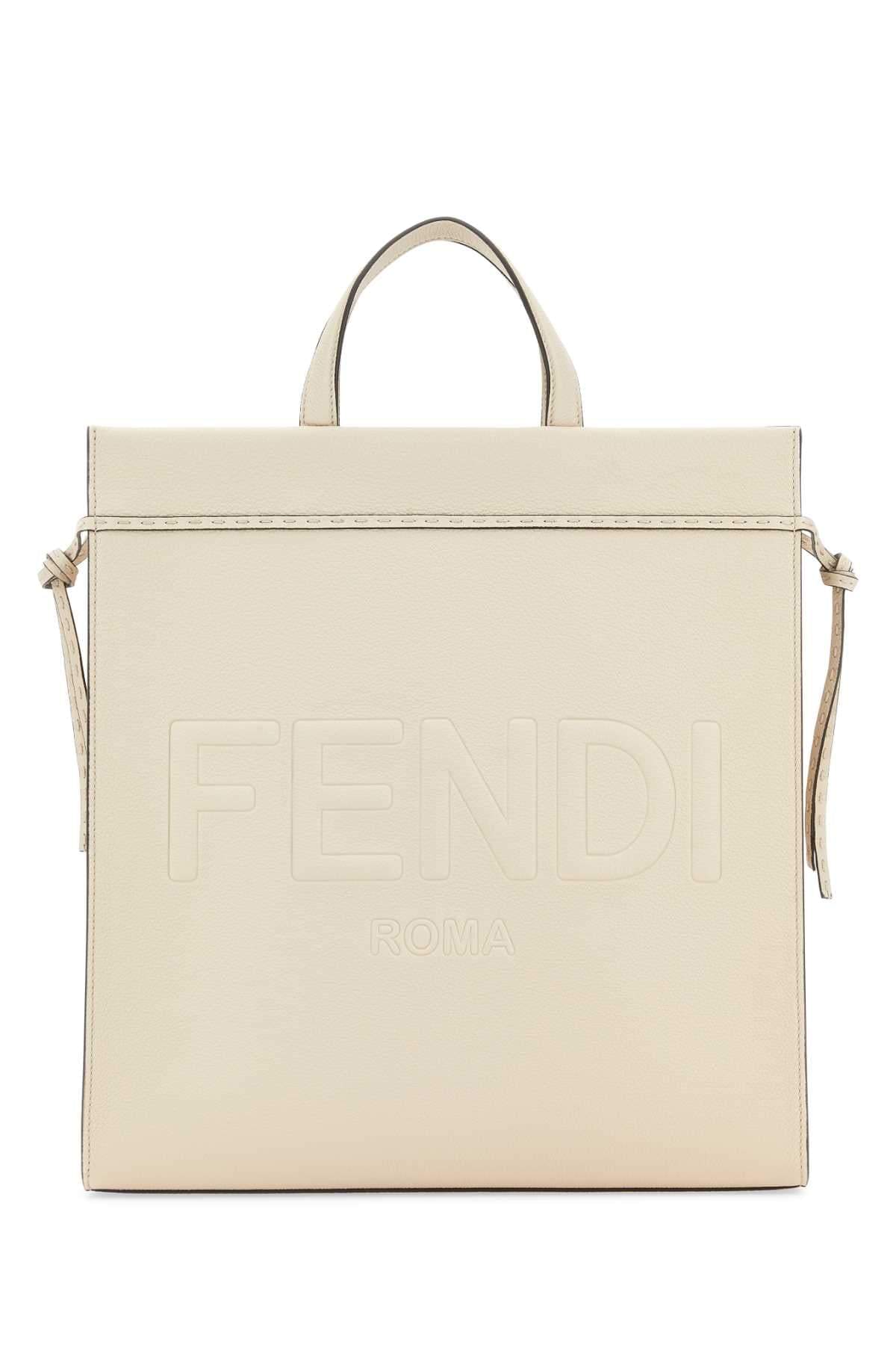 Fendi Men Ivory Medium Go To Shopper Shopping Bag