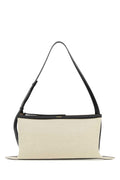 Jil Sander Women Two-Tone Canvas And Leather Medium Empire Shoulder Bag
