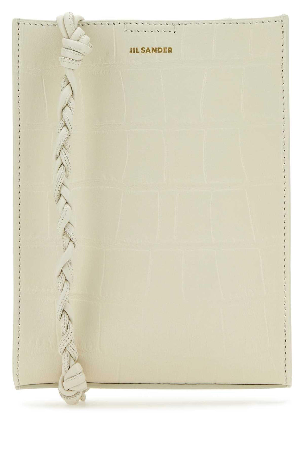 Jil Sander Women Ivory Leather Shoulder Bag