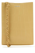 Jil Sander Women Beige Leather Small Tangle Shoulder Bag