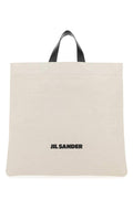 Jil Sander Women Sand Canvas Shopping Bag