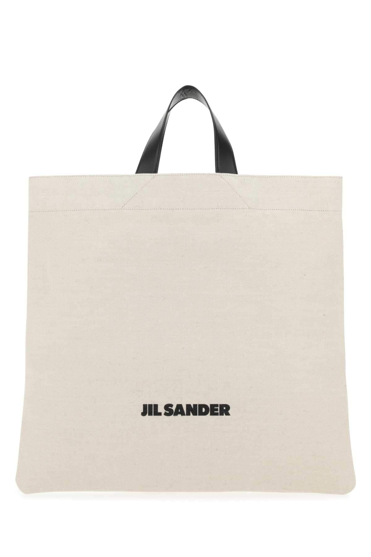 Jil Sander Women Sand Canvas Shopping Bag