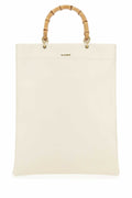 Jil Sander Women Ivory Leather Medium Shopping Bag