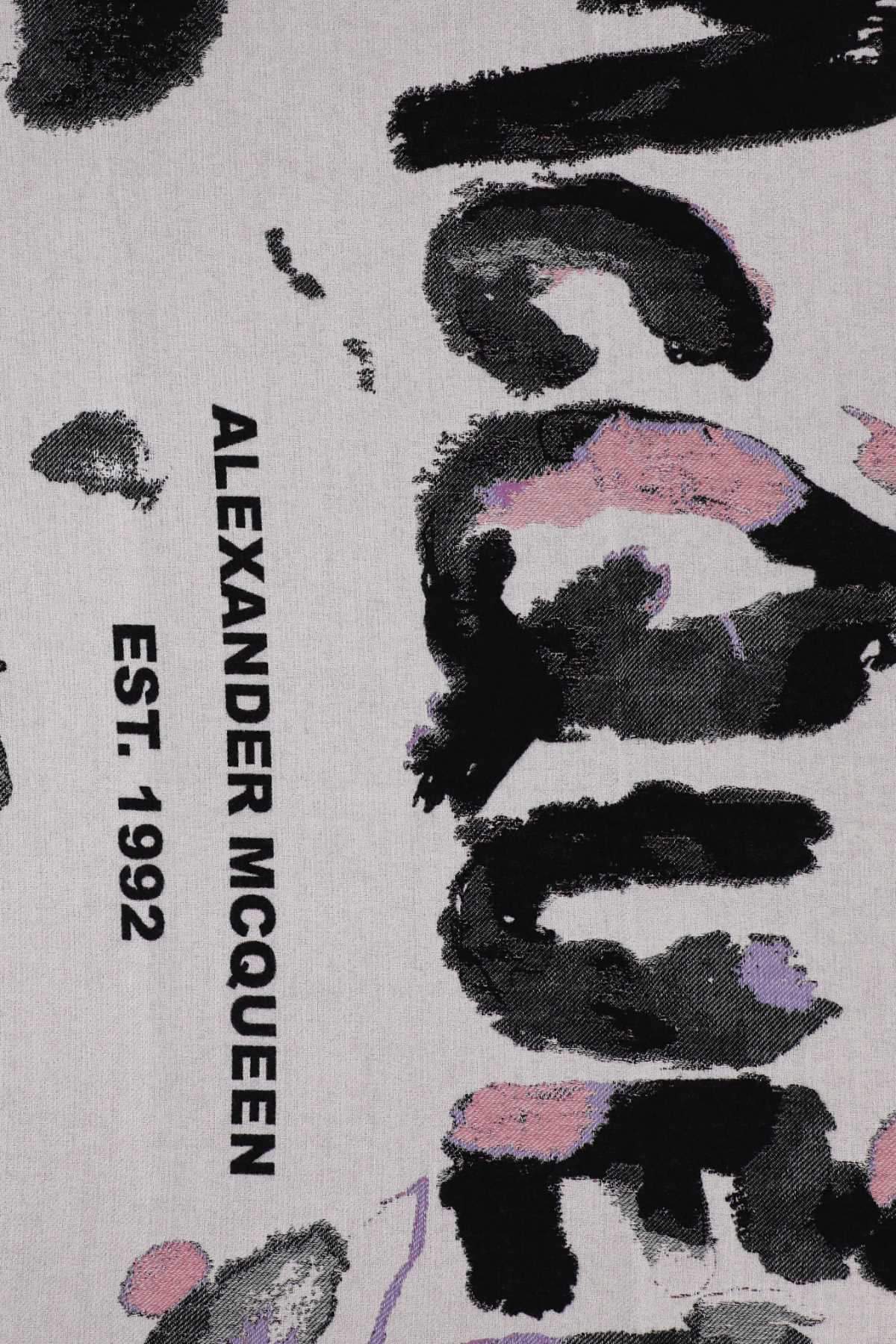 Alexander Mcqueen Women Embroidered Wool Blend Blanket