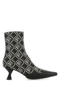 Marine Serre Women Embroidered Cotton Blend Moon Diamant Ankle Boots