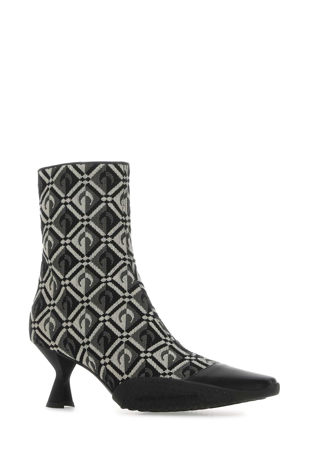 Marine Serre Women Embroidered Cotton Blend Moon Diamant Ankle Boots