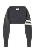 Thom Browne Unisex Melange Grey Wool Clutch