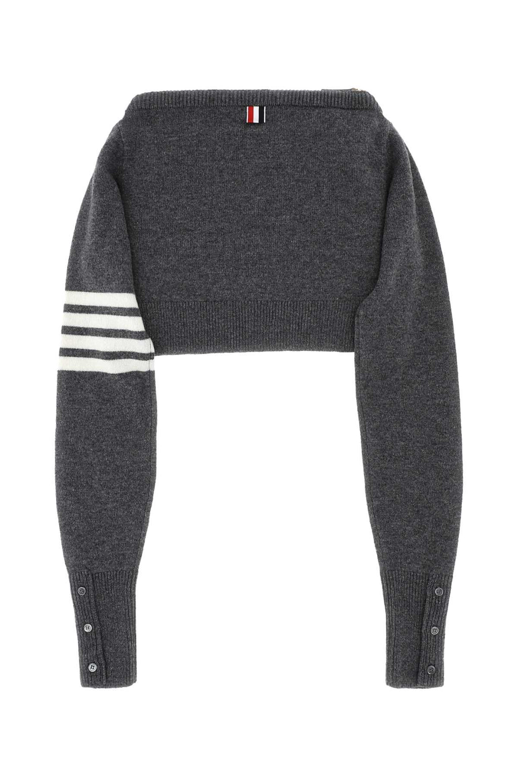 Thom Browne Unisex Melange Grey Wool Clutch