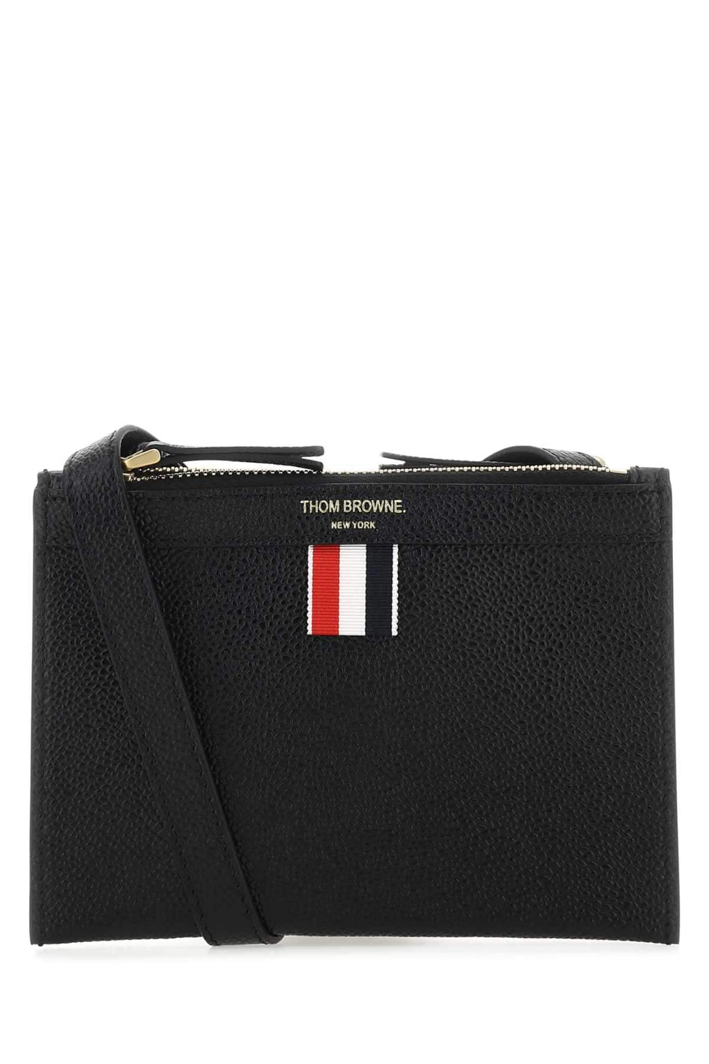 Thom Browne Women Black Leather Mini Document Holder