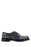 Prada Men Embellished Leather Lace-Up Shoes