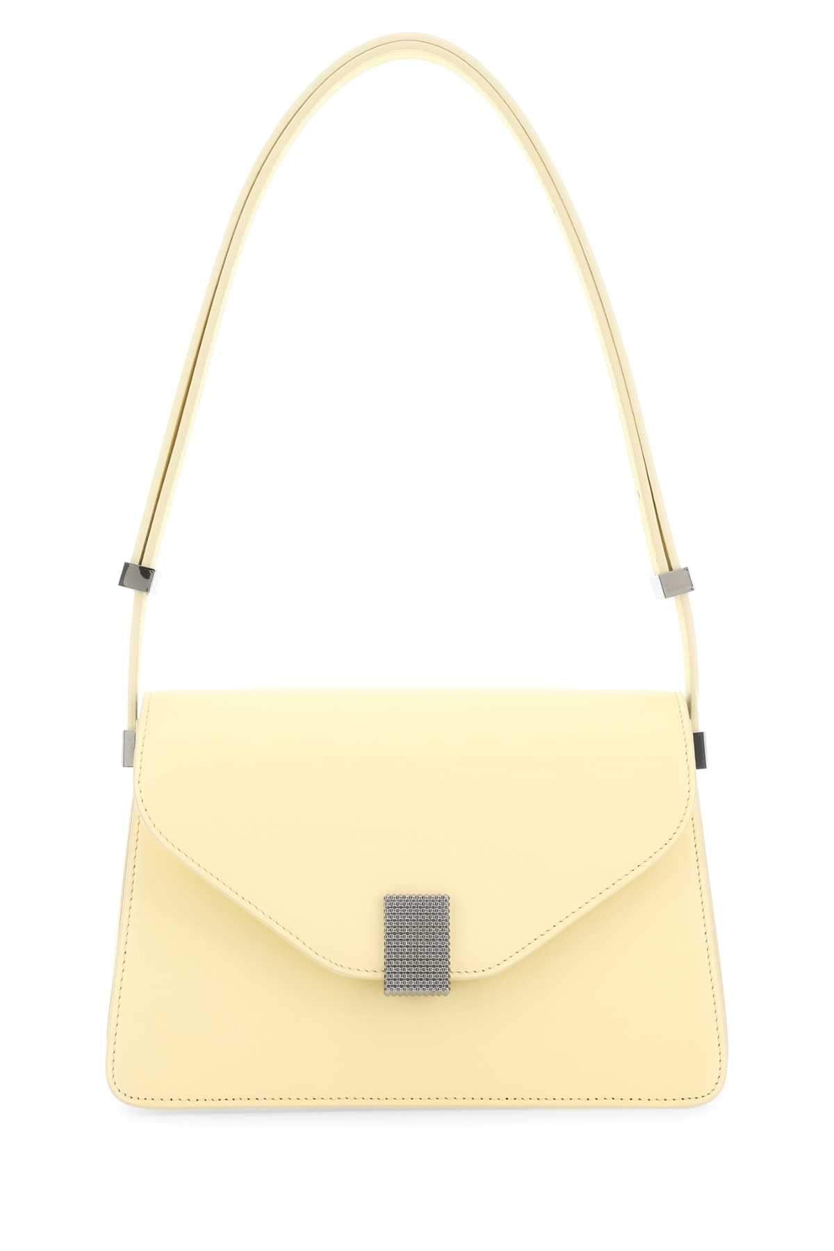 Lanvin Women Pastel Yellow Leather Concerto Shoulder Bag