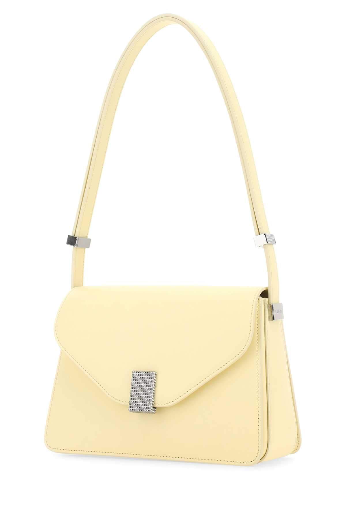 Lanvin Women Pastel Yellow Leather Concerto Shoulder Bag