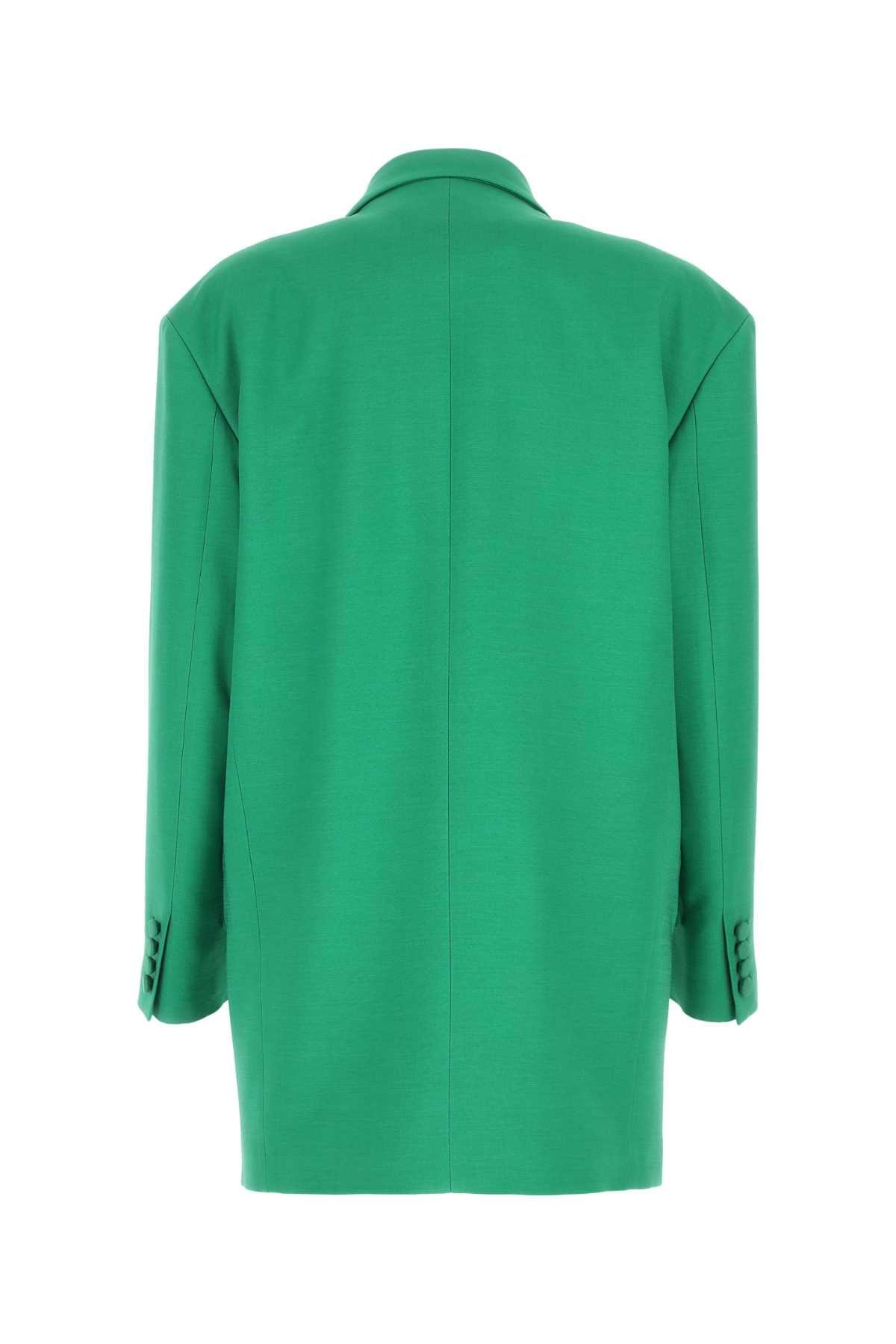Valentino Garavani Women Green Crepe Couture Oversize Blazer
