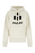 Isabel Marant Etoile Women Melange Ivory Cotton Blend Mansel Sweatshirt