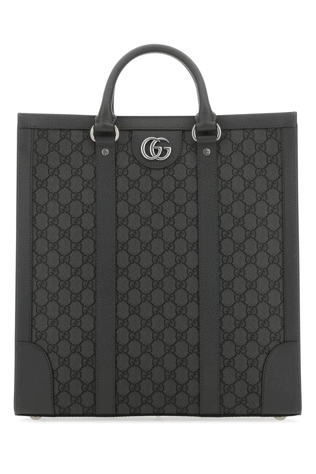 Gucci Men Gg Supreme Fabric And Leather Ophidia Shopping Bag