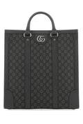 Gucci Men Gg Supreme Fabric And Leather Ophidia Shopping Bag