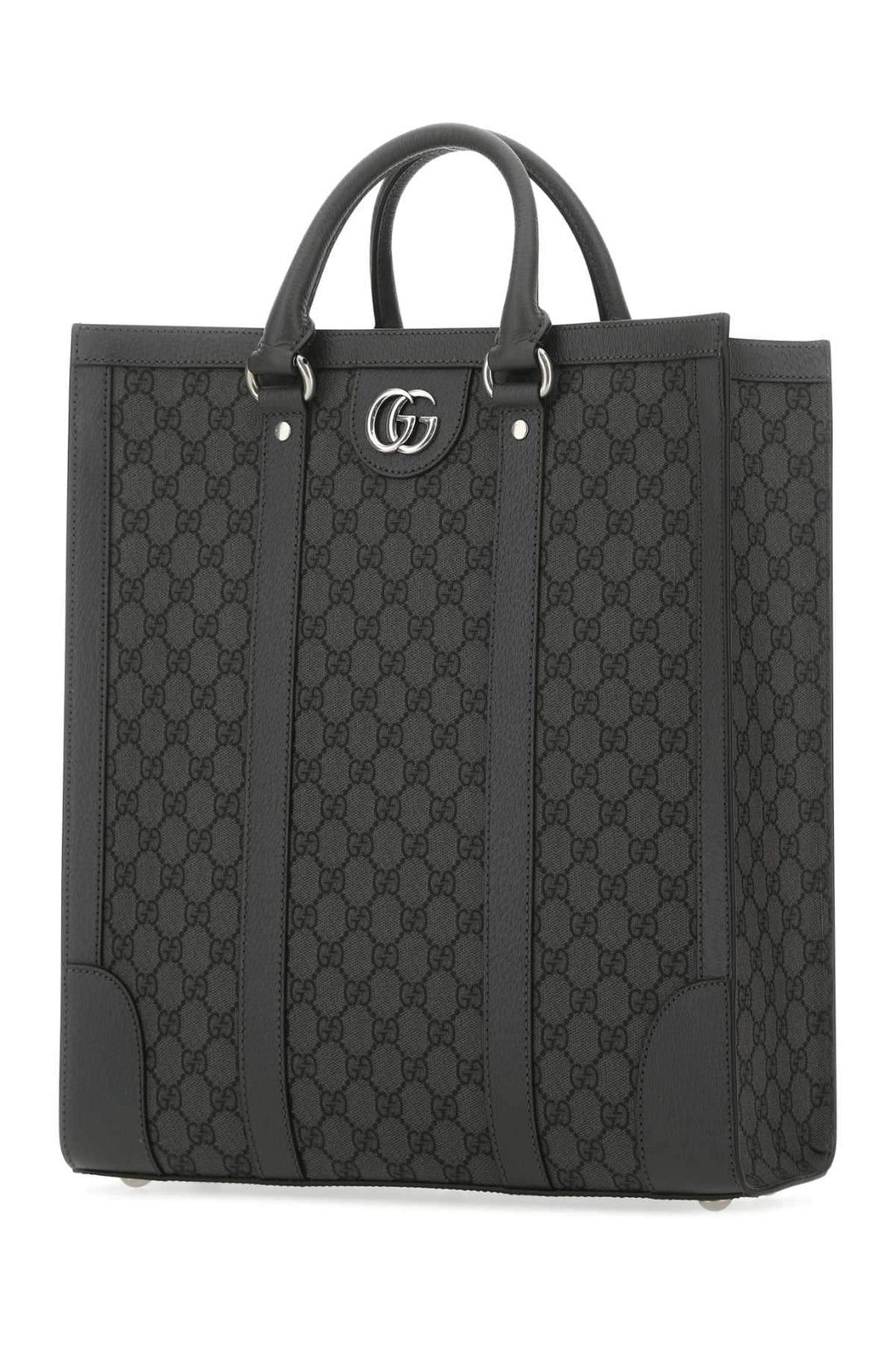 Gucci Men Gg Supreme Fabric And Leather Ophidia Shopping Bag