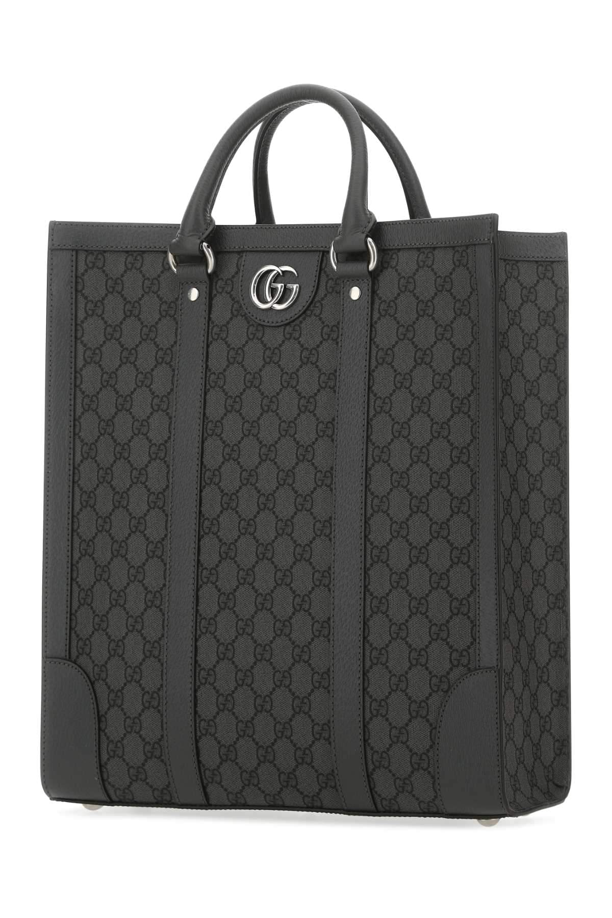 Gucci Men Gg Supreme Fabric And Leather Ophidia Shopping Bag