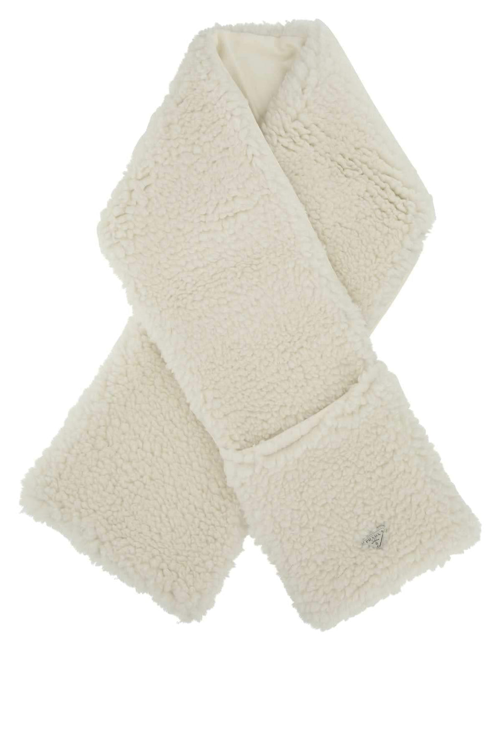 Prada Women Ivory Teddy Scarf