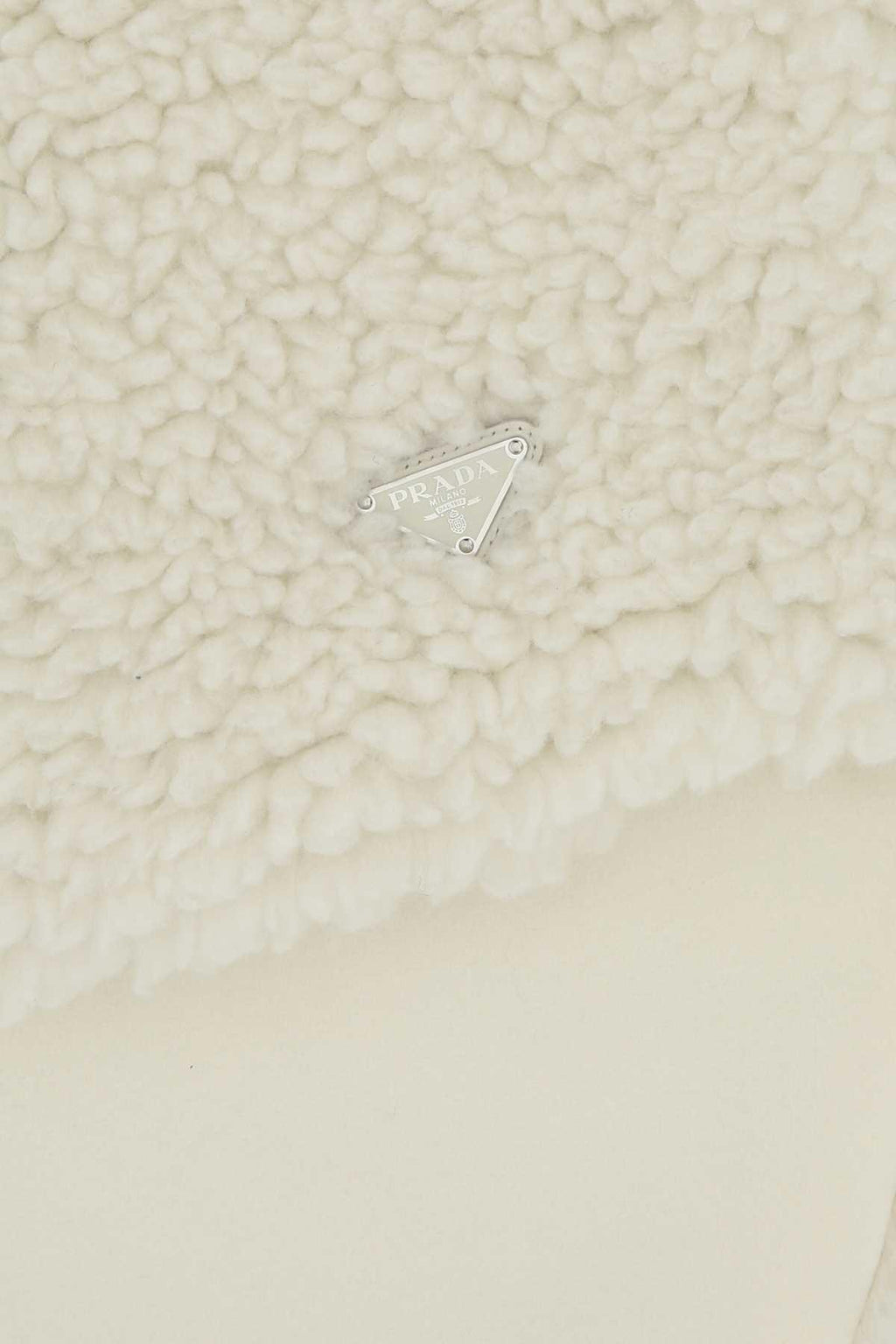 Prada Women Ivory Teddy Scarf