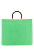 Fendi Women Green Leather Medium Sunshine Shopping Bag