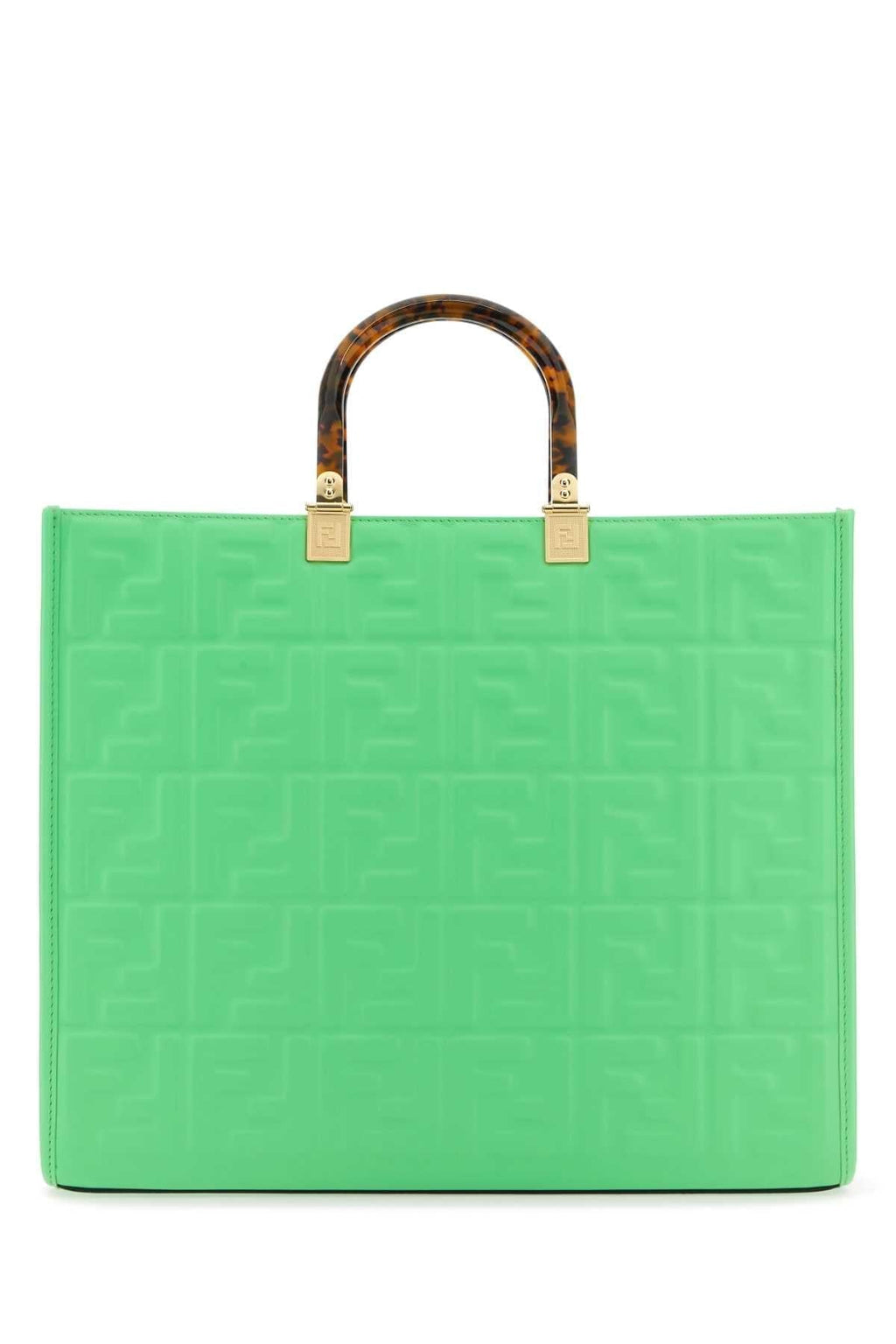 Fendi Women Green Leather Medium Sunshine Shopping Bag